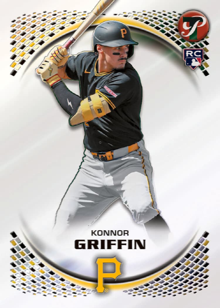 Official Topps preview image of a Konnor Griffin card from 2026 Topps Pristine Baseball.